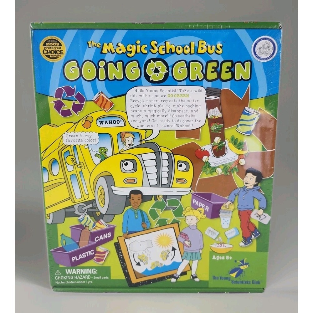 The Magic School Bus Going Green The Young Scientists Club Kit NEW Sealed 5yrs+